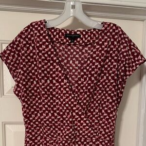 Banana Republic Red & White Print Dress